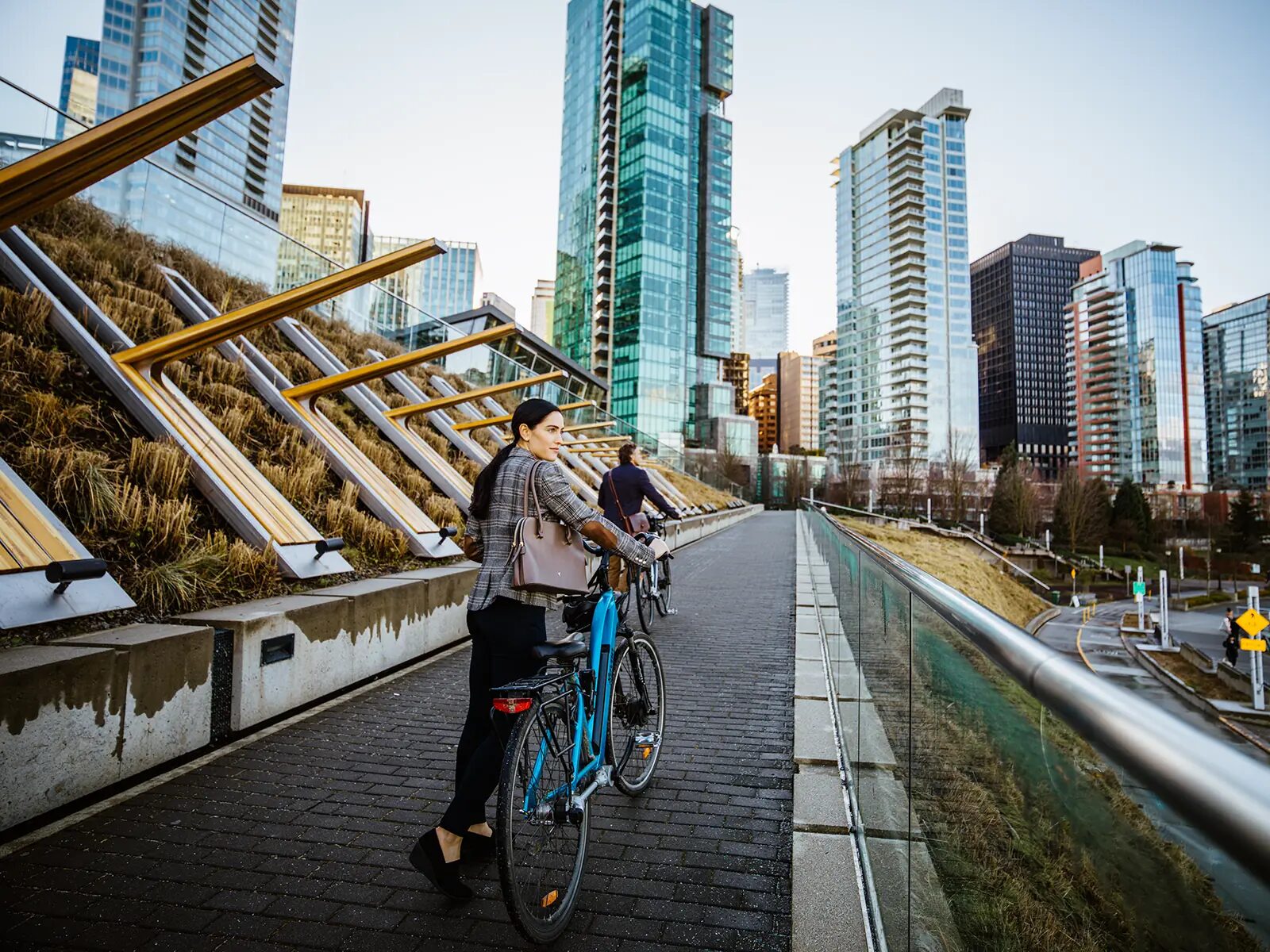 Coal Harbour Seawall near Pinnacle Hotel Harbourfront in downtown Vancouver
